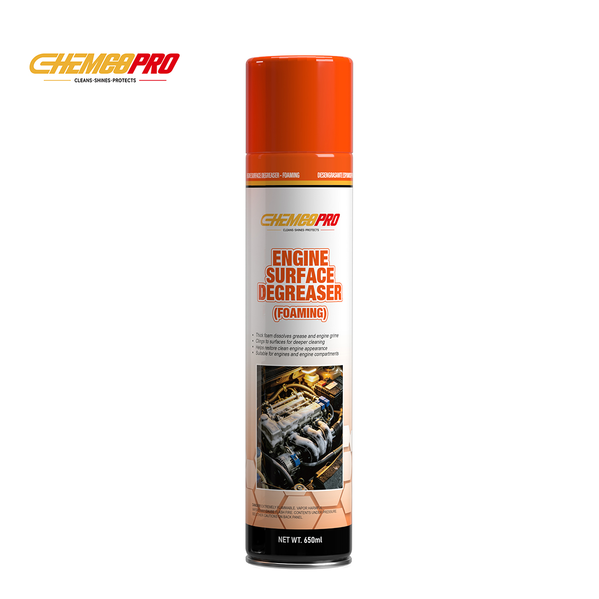DESENGRASANTE ESPUMOSO PARA SUPERFICIES DE MOTOR